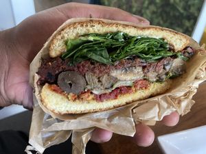 Nobl Burger at Delicious Raw Kitchen and Juice Bar in Miami Beach