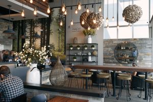 Beautiful ambiance to hang out for awhile! at Delicious Raw Kitchen and Juice Bar in Miami Beach