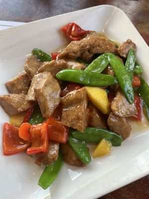 mango chicken without mushrooms  at Veggie Heaven in Denville