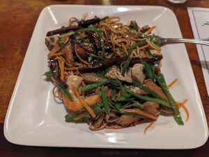 House Special Pan Fried Noodle at Veggie Heaven in Denville