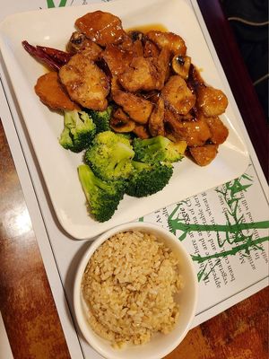 General Tso's Chicken at Veggie Heaven in Denville