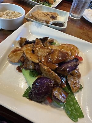 Double sautéed eggplant   at Veggie Heaven in Denville