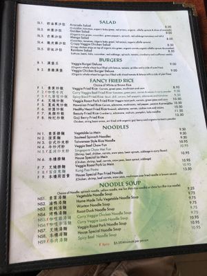 Menu   at Veggie Heaven in Denville