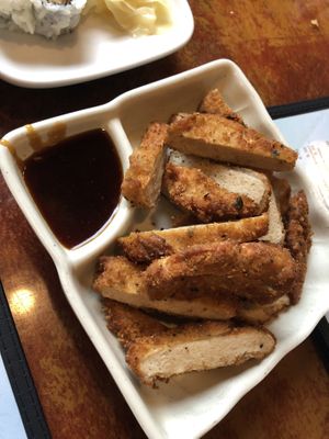 A25 crispy soy protein (breaded soy chicken with oregano, basil and rosemary )   at Veggie Heaven in Denville