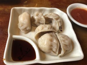 A10 steamed dumplings  at Veggie Heaven in Denville