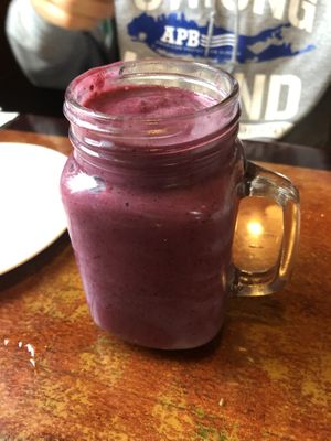 B33 choice of soy milkshake- blueberry   at Veggie Heaven in Denville