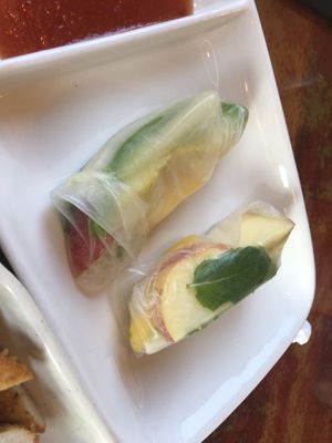 A22 水晶餃crystal roll (mango apple mint cucumber and avocado wrap in the rice paper)   at Veggie Heaven in Denville