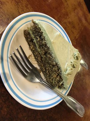 Green tea cake   at Veggie Heaven in Denville