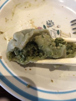 A14 steamed spinach dumplings  at Veggie Heaven in Denville