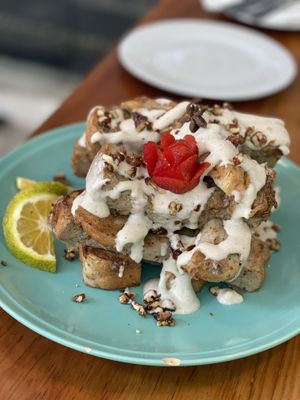 French toast  at The Pitted Date in Tulum