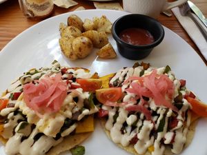 Ranchero "Eggs" at The Pitted Date in Tulum