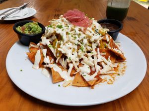 Chilaquiles at The Pitted Date in Tulum