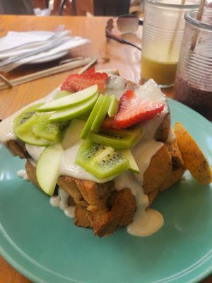 French toast at The Pitted Date in Tulum