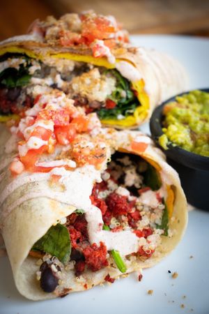 Breakfast burrito 🌯   at The Pitted Date in Tulum