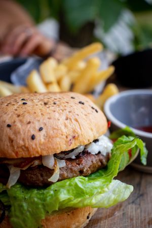 Impossible Burger 🍔   at The Pitted Date in Tulum