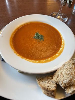 Roast pepper soup  at Fern Cottage in Pitlochry