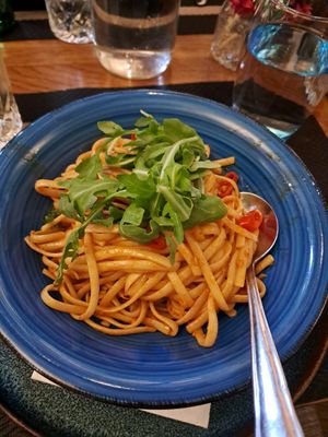 Garlic linguini at Fern Cottage in Pitlochry