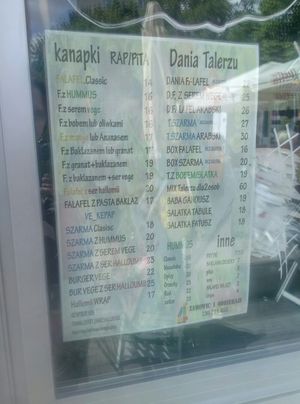 Menu at Veg4seasons in Warsaw