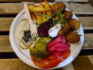 Falafel at Veg4seasons in Warsaw