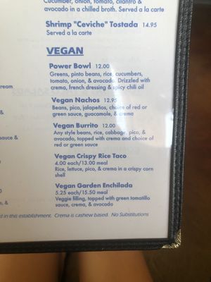 Vegan options  at Reyna's in Lemoore