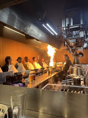 Fire ramen  at Menbaka Fire Ramen めん馬鹿 in Kyoto