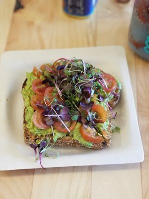 Micro Greens Avocado Toast at Wow Wow Hawaiian Lemonade in Glendale