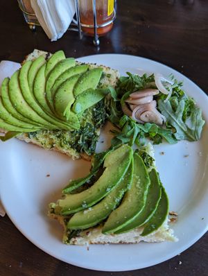 Avocado toast at The Black Bear - temporarily closed in Denali