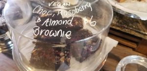 Today's vegan brownie at Seven Monks in Launceston
