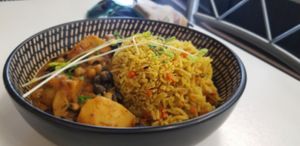 Vegan curry at In Mountain in Launceston