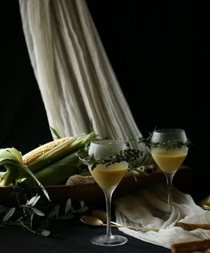 Morning harvested corn soup. at Awatama in Maebashi