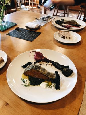 Main course. Vegan fish.  at Awatama in Maebashi