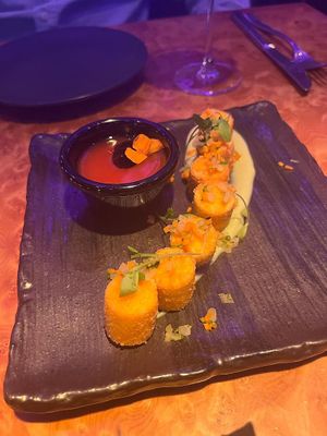 chilli crusted tofu   at Tattu in Birmingham