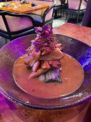 King oyster mushroom curry  at Tattu in Birmingham