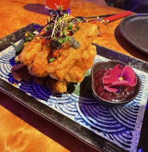 Salt and pepper tofu  at Tattu in Birmingham