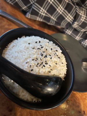 Sticky rice   at Tattu in Manchester