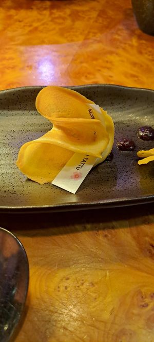 Fortune cookie at Tattu in Manchester