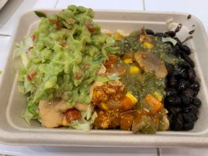 Vegan burrito bowl with tofu   at SYD - Mad Mex - T1 in Mascot