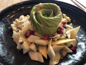 Avocado salad at Mist in Prague