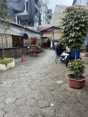 the terrace seating area  at Sapa Classic Vegan in Sapa