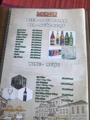 Beer and wine  at Sapa Classic Vegan in Sapa