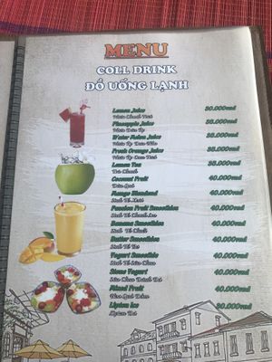 Cold drinks at Sapa Classic Vegan in Sapa