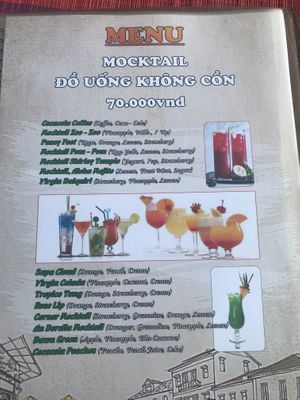 Mocktails at Sapa Classic Vegan in Sapa