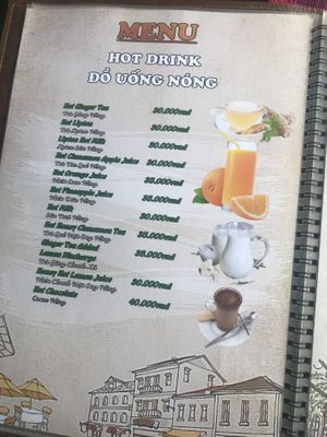 Hot drinks at Sapa Classic Vegan in Sapa