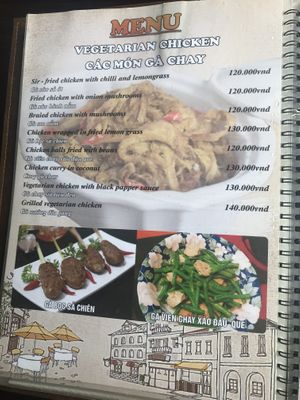 Vegetarian chicken at Sapa Classic Vegan in Sapa