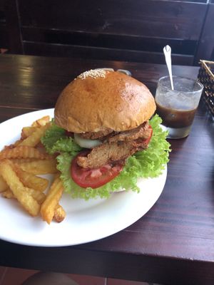 Best vegan burger in Vietnam  at Sapa Classic Vegan in Sapa
