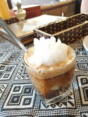 Coconut coffee at Sapa Classic Vegan in Sapa