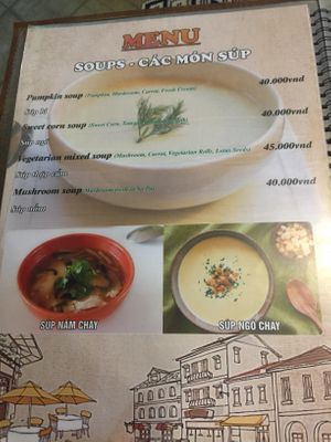 Menu at Sapa Classic Vegan in Sapa