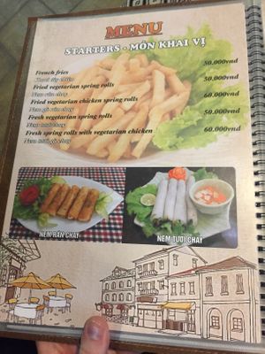 Menu at Sapa Classic Vegan in Sapa