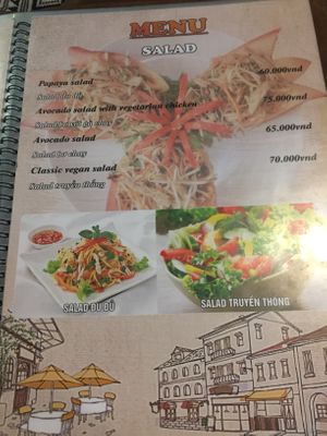 Menu at Sapa Classic Vegan in Sapa