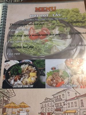 Menu at Sapa Classic Vegan in Sapa